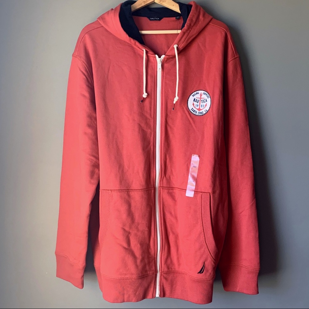 Nautica Mens Coral Cape Kauai Hoodie Size XLT